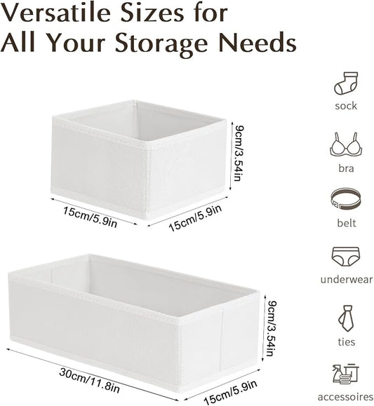 DIMJ Drawer Organizers Clothes, Fabric Closet Organizers and Storage, Shallow - Image 2