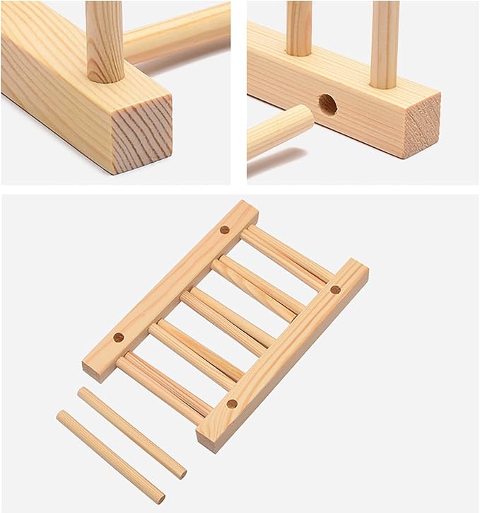 Kunovo Bamboo Dish Rack, Pot lid/Plate/Cutting Board Organizer - Image 5