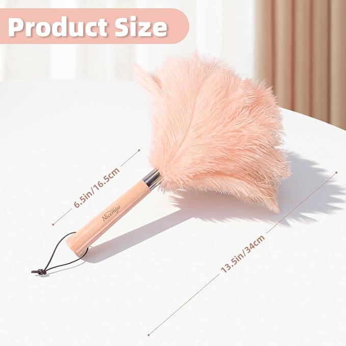 Pink Ostrich Feather Duster - Image 3