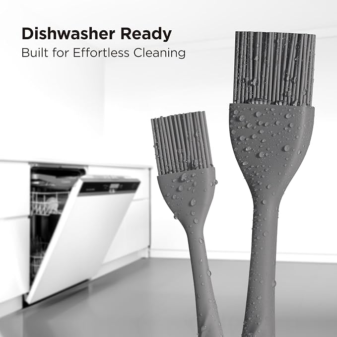 Kitchen Mama WaltzGrip Platinum Silicone Basting Pastry Brush: Set of 2 - Image 6