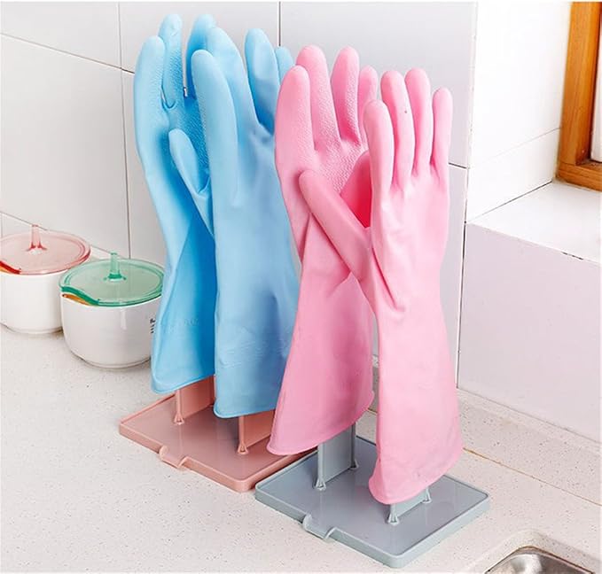 2 Pieces Kitchen Rubber Gloves Racks Drain Towel Storage Holders Home Cleaning - Image 4