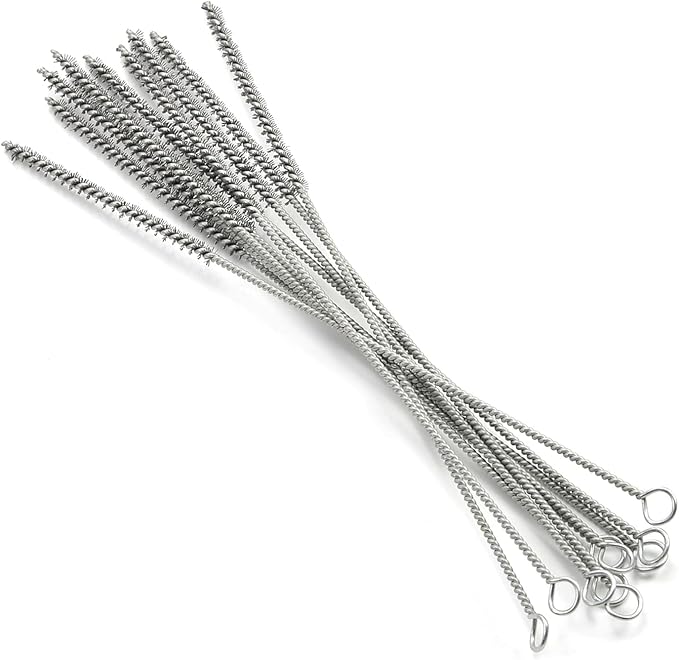 Utoolmart Steel Wire Tube Brush 12" x 1/4" Spiral Long Handle Cleaning Brush by Utoolmart