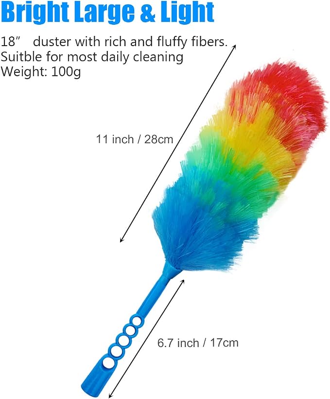 3 Pack Upgrade 19” Rainbow Static Feather Duster - Image 2