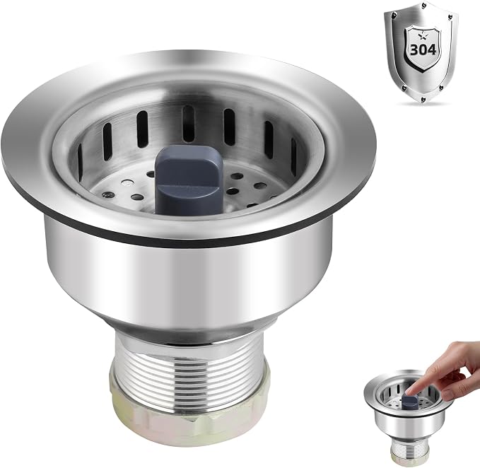 Kitchen Sink Drain Strainer Compatible by Greatcomfortathome
