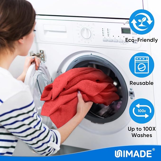 Microfiber Cleaning Cloth, 20 Pack Reusable Microfiber Towels - Image 6