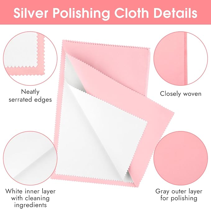 3 Pcs Silver Polishing Cloth, Large 10" X 12.5" Jewelry Cleaner Cloth, Soft - Image 4