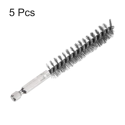 HARFINGTON 5Pcs Bore Brush Stainless Steel 15mm Dia Cleaning Twisted Wire Brush - Image 3