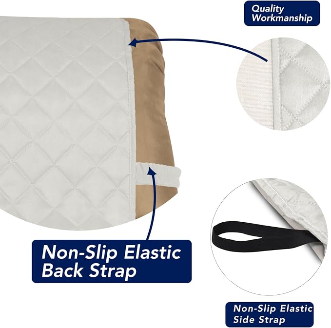 PureFit Reversible Quilted Sofa Cover, Water Resistant Slipcover Furniture - Image 3