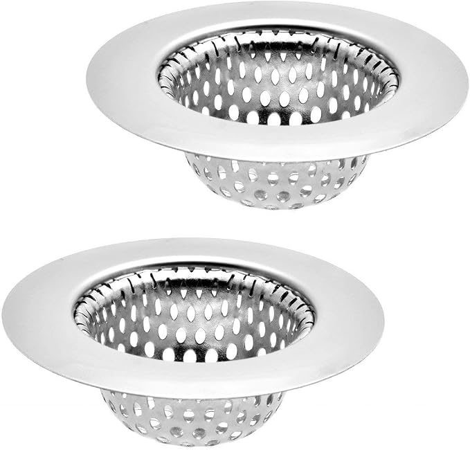 2 Pack - 2.75" Top / 1.5" Basket, Stainless Steel Slop, Kitchen and Bathroom by NYKKOLA