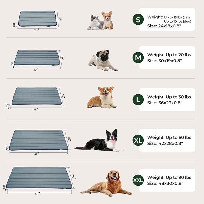 BALANCE Dog Crate Pad, Dog Foam Crate Mat Kennel Pad, Washable Water-Resistant Pet Bed Flat Dogs Cage Mat for Large Dogs, 2 Packs