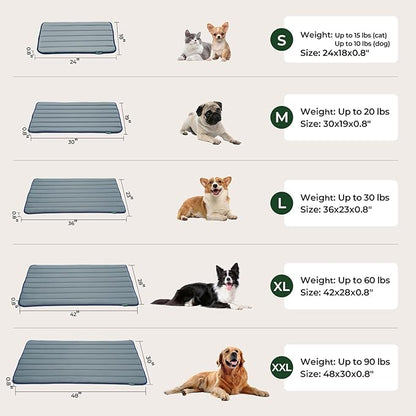 BALANCE Dog Crate Pad, Dog Foam Crate Mat Kennel Pad, Washable Water-Resistant Pet Bed Flat Dogs Cage Mat for Large Dogs, 2 Packs