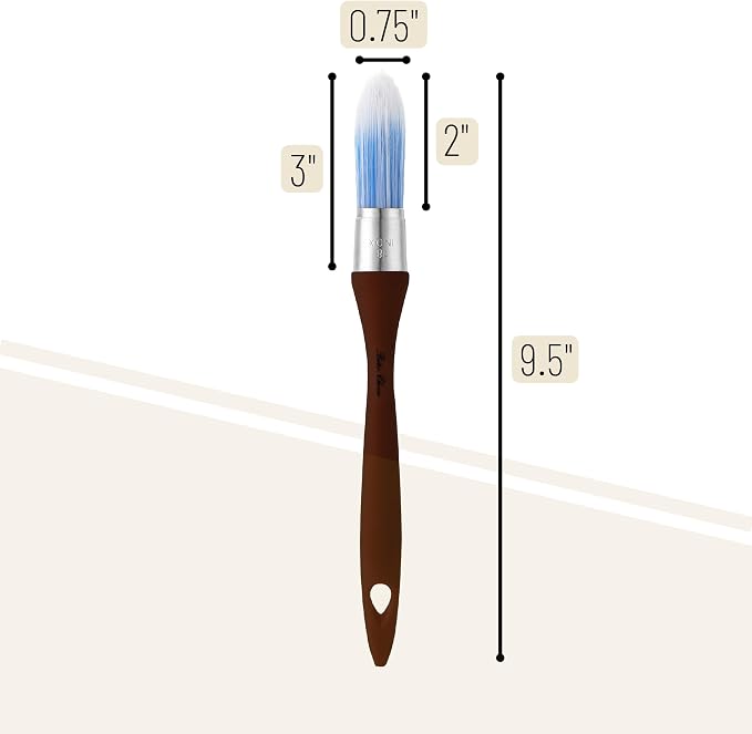 Bates- Trim Paint Brush, 0.75 Inch, Ergonomic Non-Slip Handle, Synthetic - Image 2