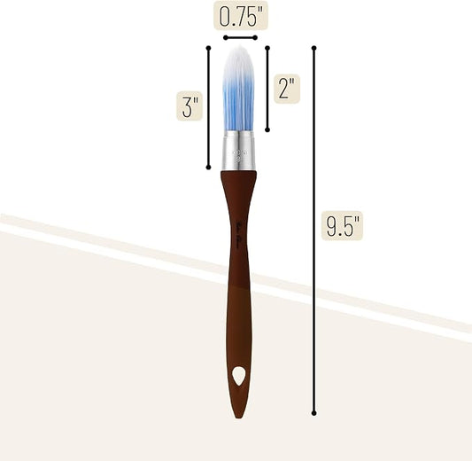 Bates- Trim Paint Brush, 0.75 Inch, Ergonomic Non-Slip Handle, Synthetic - Image 2