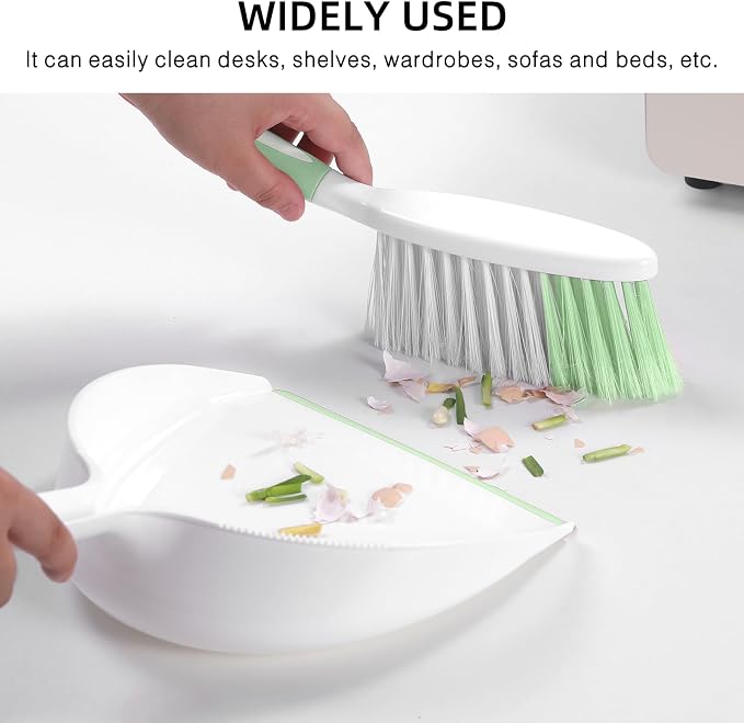 NACENA Dust Pan and Brush Set, Large Hand Broom and Dustpan Set Large Brush and - Image 4