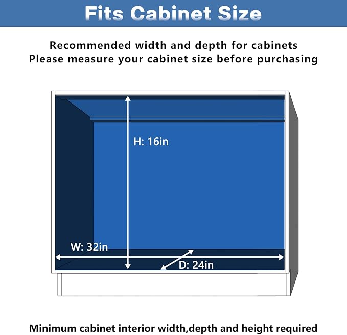 LOVMOR 2 Tier 31½"W x 21½"D, Individual Pull Organizer Kitchen Cabinet Storage - Image 3