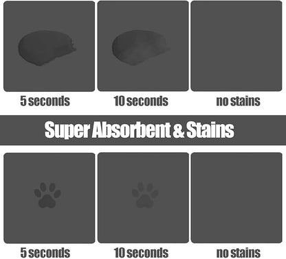 Large Pet Feeding Mat, 15.7" x 39.3" Bohemia Absorbent Quick Dry Dog Mat for Food and Water Bowl, Non Skid Cat Bowl Mat, No Stains for Pet Water Dispenser Pet Supplies for Messy Drinkers