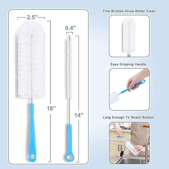 16" Bottle Brush Cleaner for Water Bottle - Image 2