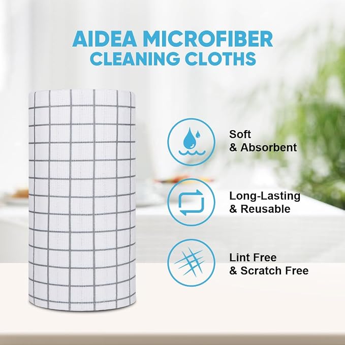 AIDEA Microfiber Cleaning Cloth Roll, Microfiber Kitchen Towels, Reusable Paper - Image 3