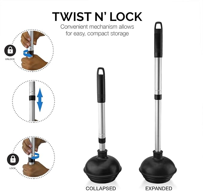 NEIKO 60169A Toilet Plunger | 2 Piece | Bonus Mini-sink and Drain Plunger | - Image 2