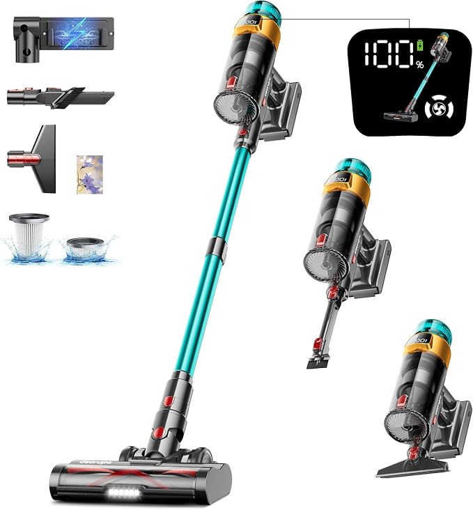 Cordless Vacuum Cleaner, 580W 48KPA 70Mins Vacuum Cleaners by Unknown