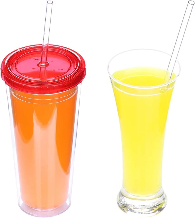 DAKOUFISH 10 Inch Reusable Plastic Replacement Drinking Straws - Image 4