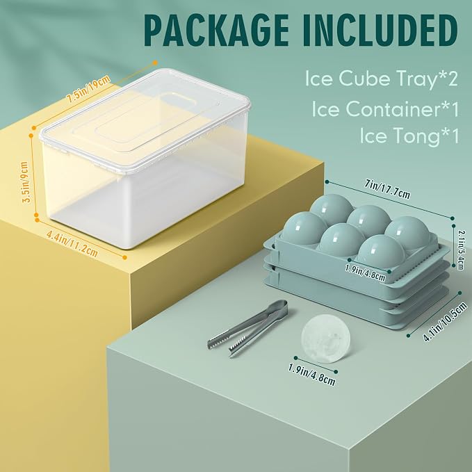 WIBIMEN Large Ice Cube Molds, Big Round Whiskey Ice Cube Trays - Image 5