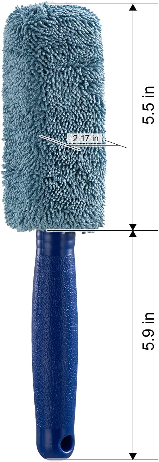 Wheel Brush, Microfiber Metal Free Wheel & Rim Brush Cleaner Brush - Image 3