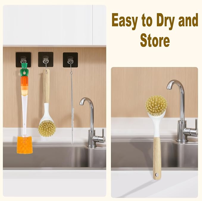 XYFuuee 5 Pack Dish Bottle Brush Set - Image 6
