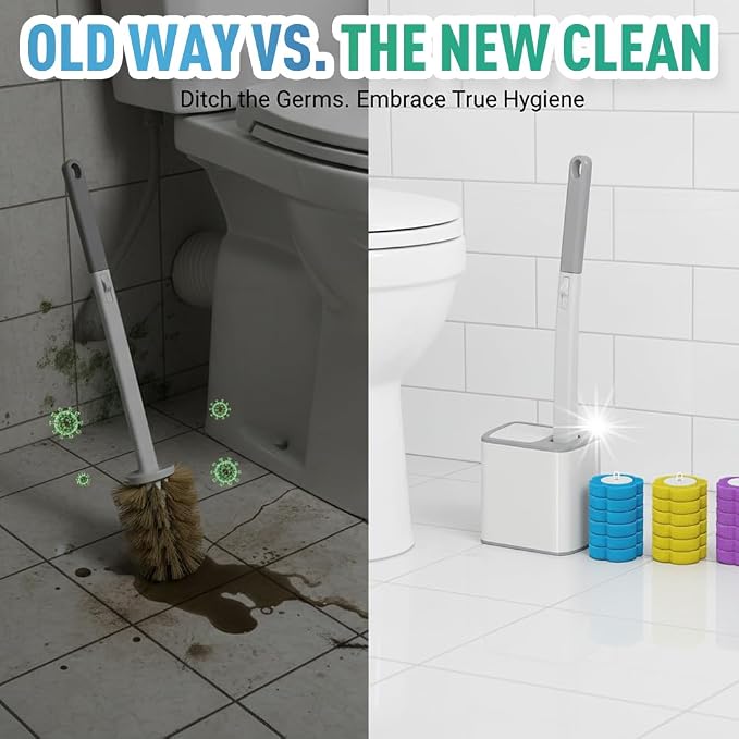 Disposable Toilet Brush, 2026 New Toilet Brush Holder, Compact Wall Mounted - Image 5