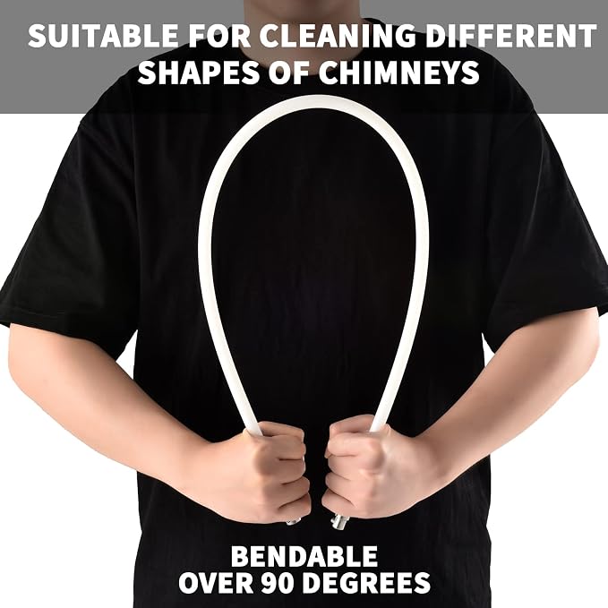 Bluesea 4 Pieces Chimney Sweep Kit Nylon Rod, Chimney Cleaning Kit Accessories - Image 3