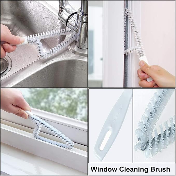 Window Track and Grout Cleaning Brush Set, Tile Lines, Sink Corners, Small Gaps - Image 6