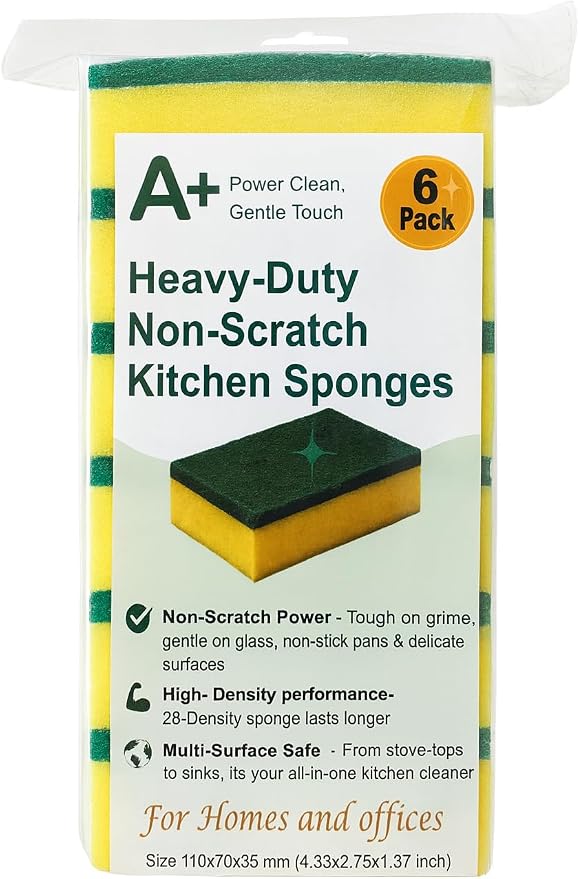 Kitchen Cleaning Sponge, Heavy Duty Non-Scratch Sponge - Image 2
