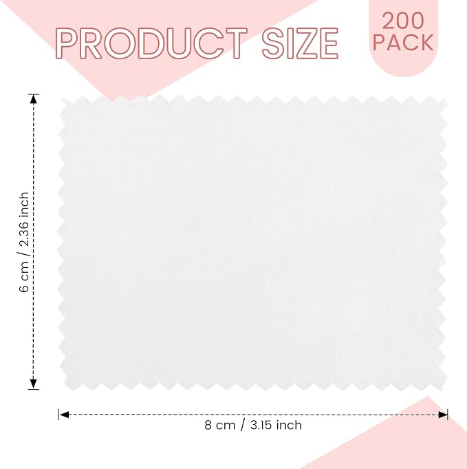 Tatuo 200 Pieces Jewelry Polishing Cloth 2.36 x 3.15 Inch Double-Sided - Image 2