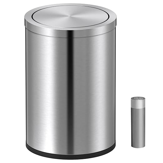 Mbillion Small Trash Can with Swing Lid 2.4 Gallons/9 Liter, Mini Trash Can by Mbillion