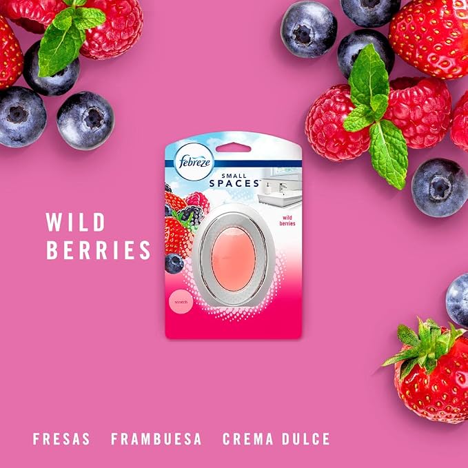 Febreze Small Spaces Air Freshener, Wild Berries, Odor Fighter - Image 2