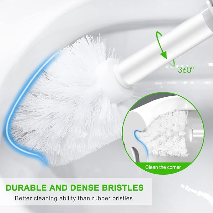 Toilet Brush and Holder Set, 2 Pack Toilet Bowl Brush - Image 2