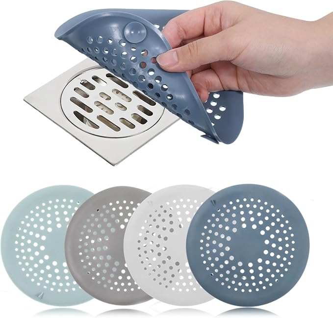 4 Packs Round Hair Drain Catcher, Drain Cover by Unknown