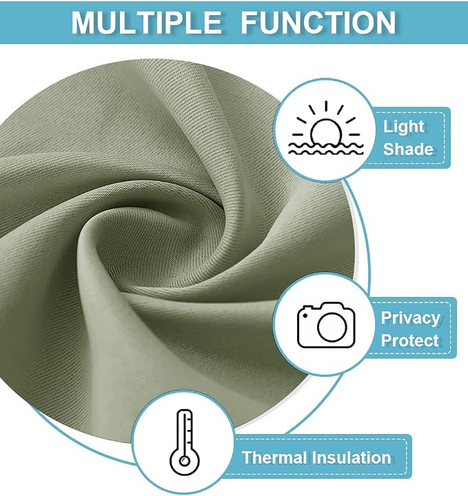 RYB HOME Small Curtains for Door Windows - Image 5