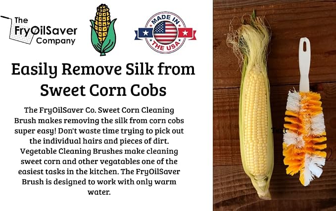 Corn De-Silker Brush | Bristled Veggetable Scrubber - Image 3