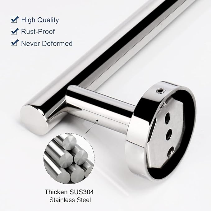 NearMoon Bath Toilet Paper Holder+ Hand Towel Holder, 2 Pieces Bathroom - Image 3