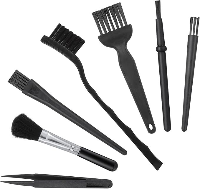 TIESOME Set of 7 Keyboard Anti Static Brushes, Plastic Handle Portable Cleaning by TIESOME