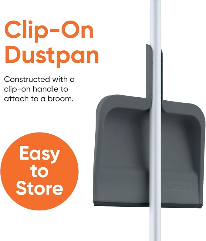 Superio Clip-On Dustpan with Rubber Lip - Image 3