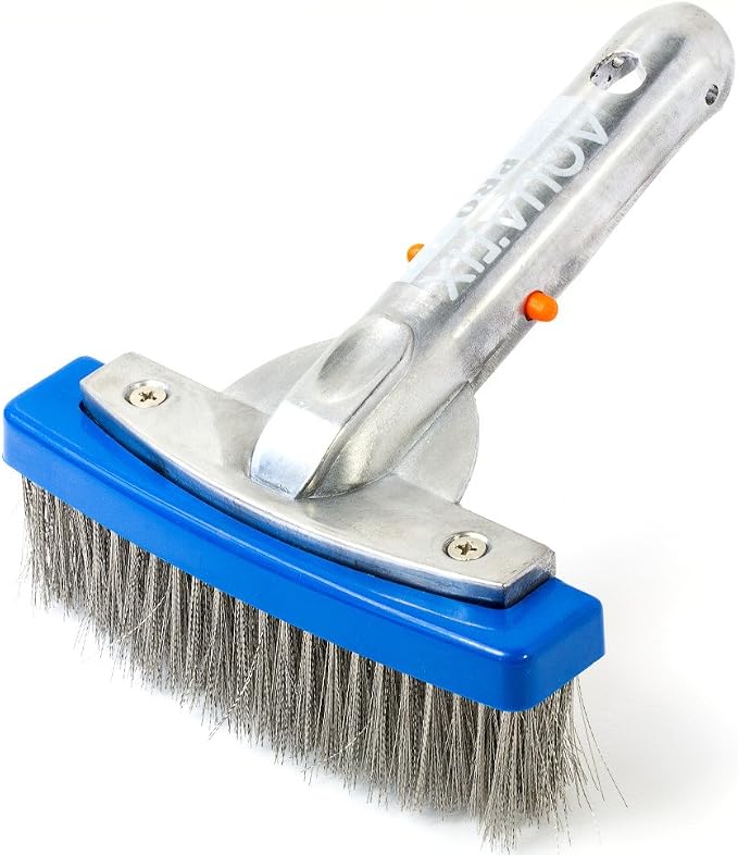 Aquatix Pro Heavy Duty 5" Pool Brush, Durable Stainless Steel Bristles by AquatixPro