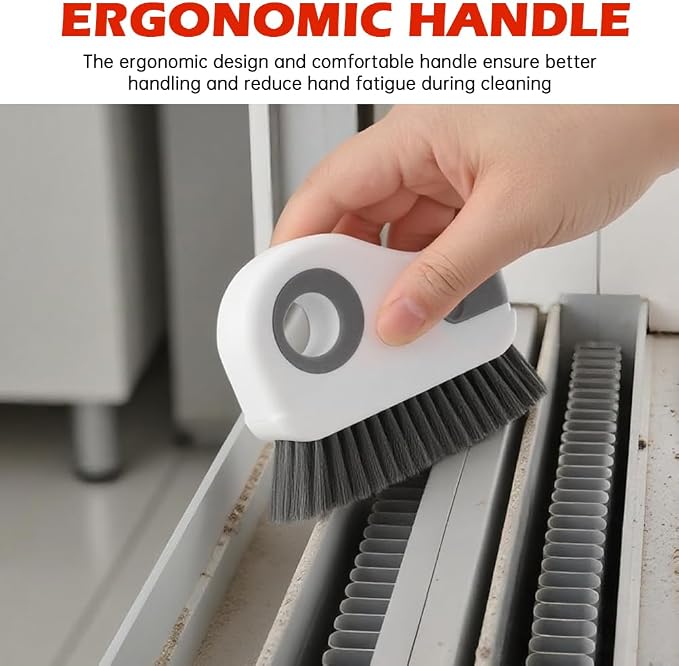 2Pcs Window Track Cleaner with Hard Bristle Brush & Scraper, 2-in-1 Groove - Image 8