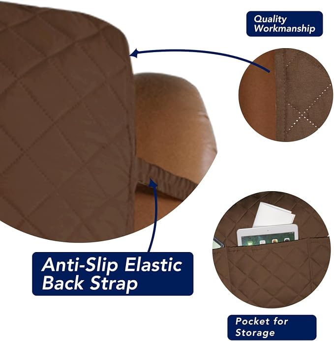 PureFit Reversible Quilted Sofa Cover, Water Resistant Furniture Protector - Image 3