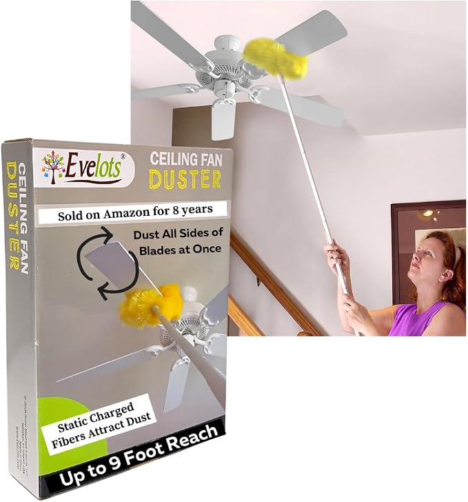 Evelots Ceiling Fan Blade Brush Cleaner by Evelots