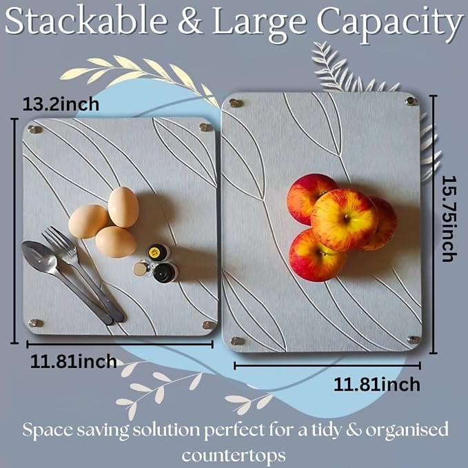 2 PCs Nesting Stone Drying Mat for Kitchen Counter - Image 2
