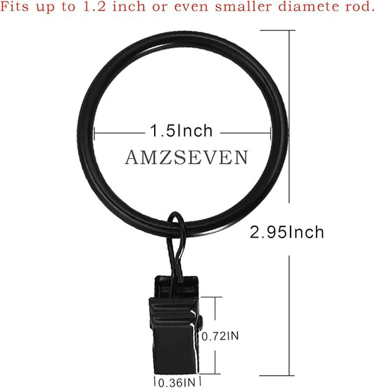 40 Pack Metal Curtain Rings - Image 2