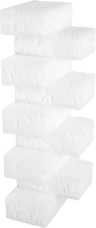 White Multi Use Scrub Sponges. Made in Europe. 9 Pack, 4.3x2.8x1.4 inches. by Okleen