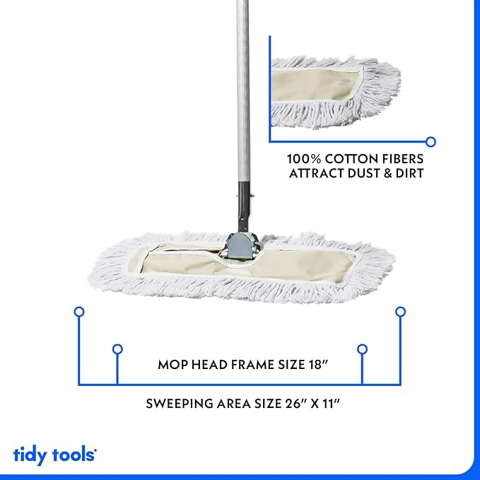 Commercial Dust Mop – 18 Inch Floor Sweeper - Image 4